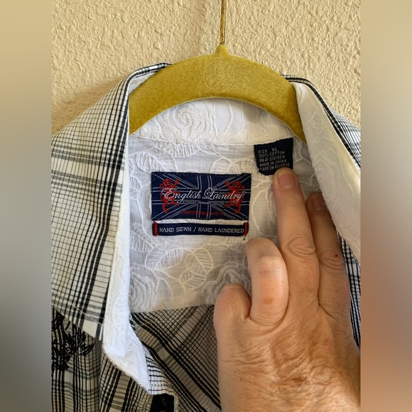 English Laundry Christopher Wicks Hand Sewn Embroidered Shirt 🌴 - Picture 3 of 14